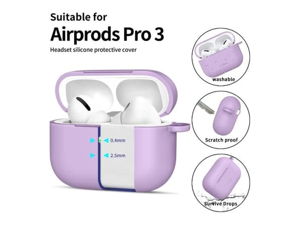 TECH-PROTECT silikonhake Apple AirPods Pro 3 lavender (4 st.)