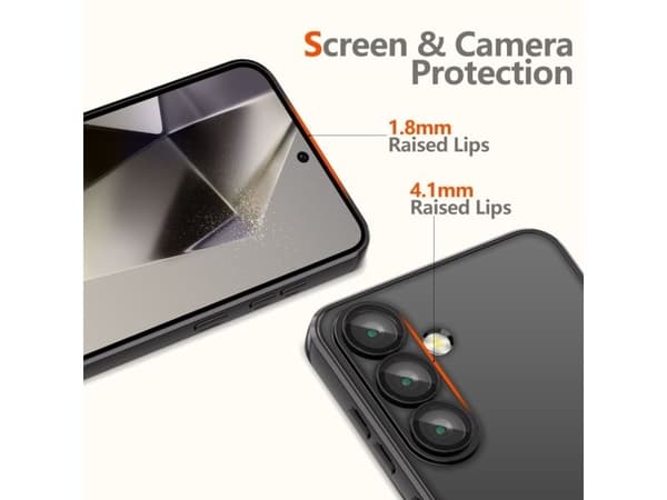 Tech-Protect MagMat MagSafe-deksel til Samsung Galaxy S25 - Klar/sort