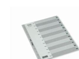 Register, Bantex Basic-line, plast, A4, grå, jan-dec