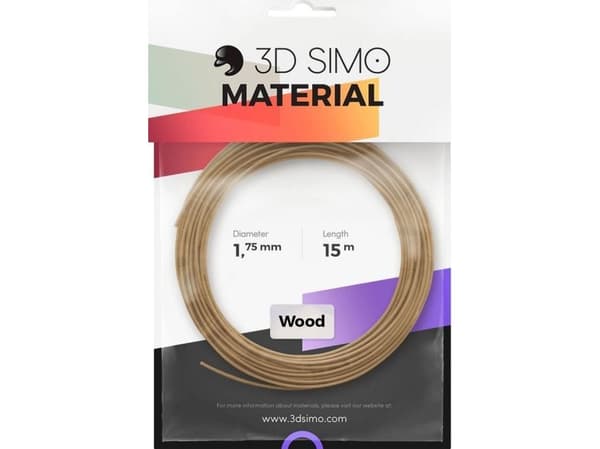 3DSimo 3DSimo Filament WOOD - brazowy 15m