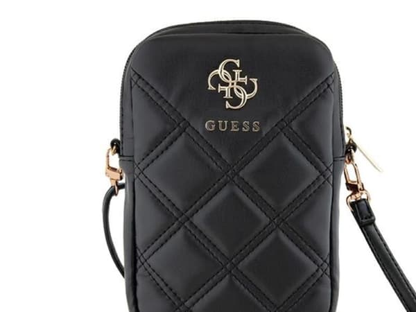 Guess Zip Quilted 4G-bag - svart