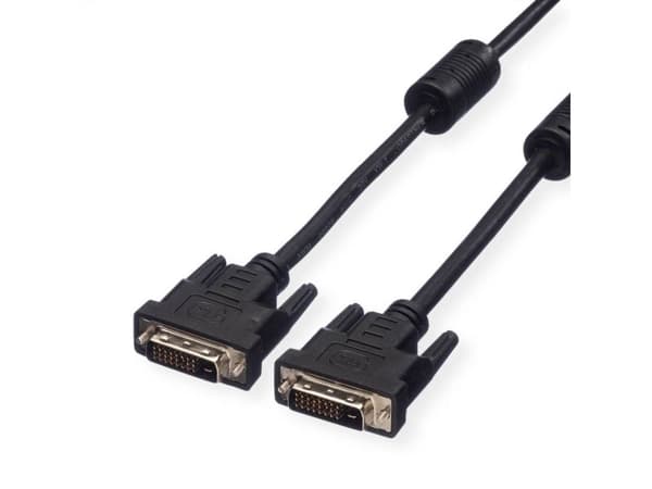 Value DVI-D/DVI-D, 2 m, 2 m, DVI-D, DVI-D, Sort, 1 stykker, Hankjønn/hankjønn