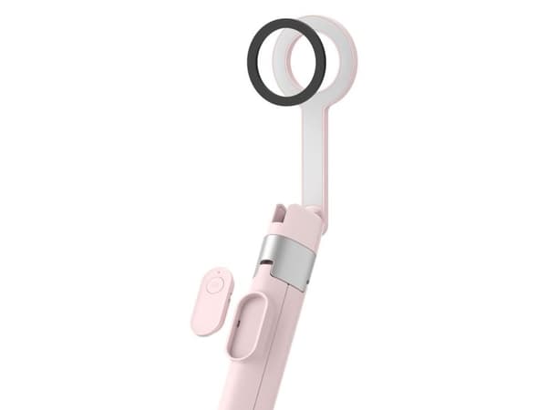 Selfiestang 4kom.pl TECH-PROTECT L10S Magsafe Bluetooth selfiestativ rosa/grå