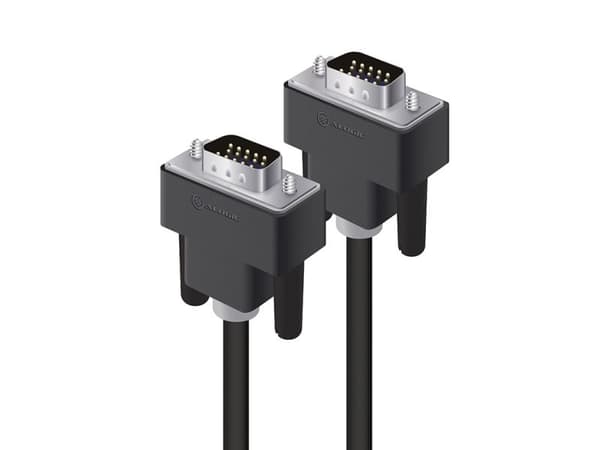 ALOGIC Display Accessories, 2 m, VGA (D-Sub), Uros, Uros, Musta, Suora