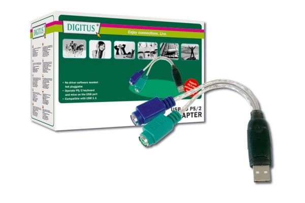 DIGITUS DA-70118 - Näppäimistö/hiiri-sovitin - USB