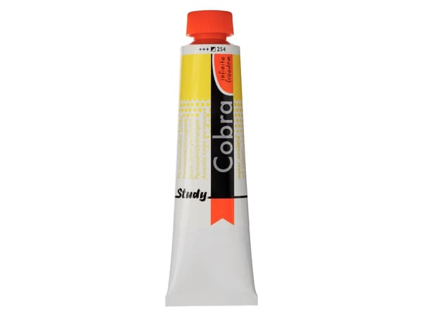 Cobra Study vattenblandbar oljefärg tub Permanent Lemon Yellow 254