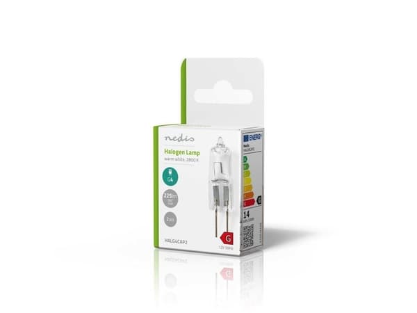 Nedis Halogen Bulbs, 14 W, G4, 2000 timer, 225 lm, Varm hvit, Dimmbar