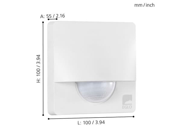 EGLO DETECT ME 3 utendørssensor IP44 hvit