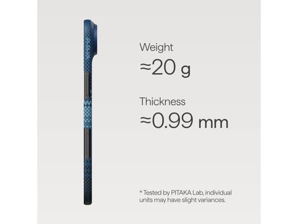 Pitaka KI1703M, Etui, Apple, iPhone Air, 16,5 cm (6.5"), Blå