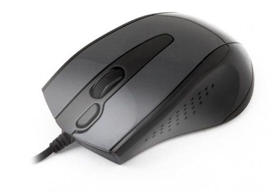 A4Tech V-Track N-500F-1 - Mus - optisk - 4 knappar - kabelansluten - USB - grå