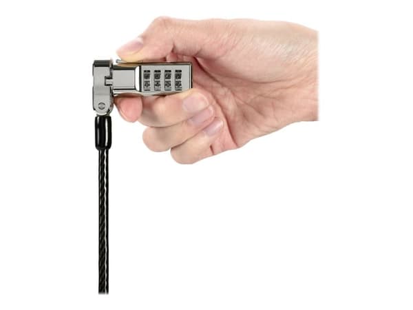 Kensington Universal 3-in-1 Combination Laptop Lock - Resettable - Lås för säkerhetskabel - 1.8 m