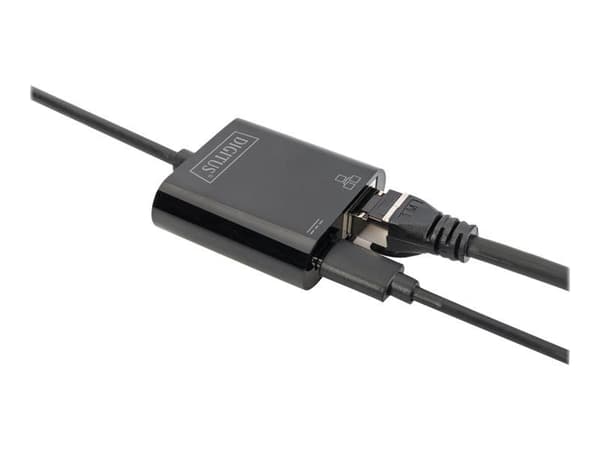 DIGITUS DN-3027 - Nätverksadapter - USB-C - Gigabit Ethernet + USB-C