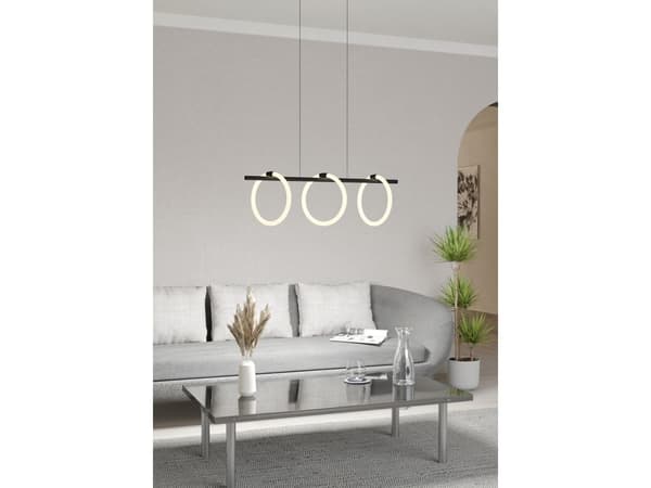 EGLO CARANACOA langbord 3L sort/hvit