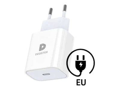 Deqster - Strømadapter - 30 watt - 3 A (USB-C) - hvit - Europa