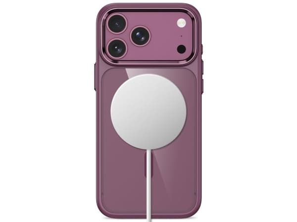 Tech-Protect Magmat Magsafe CC Case for iPhone 17 Pro / 18 Pro - Transparent Burgundy
