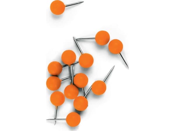 Nobo-ilmoitustaulun tapit, oranssit - 100 kpl.