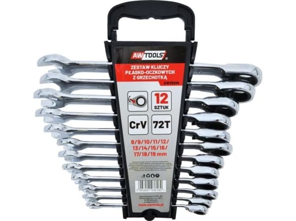 AWTOOLS LOCKWHEEL-avaimet räikkäsarjalla SET 12 kpl. 8-19 mm