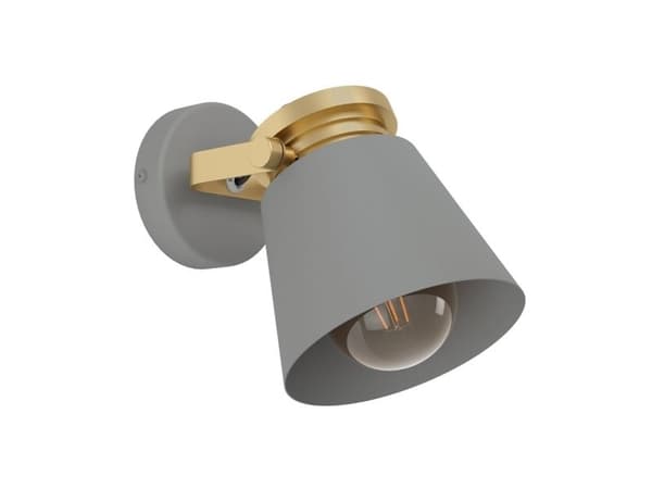 EGLO TWICKEN vegglampe E27 grå/gull