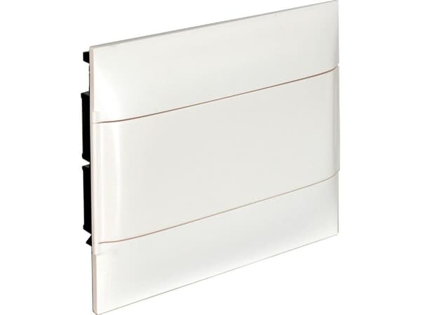 Circuit breaker panel LEGRAND PRACTIBOX S, 12 modules, recessed, white with two white