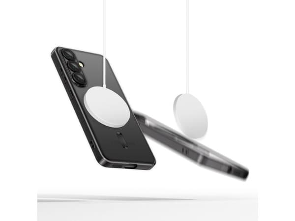 Tech-Protect MagMat MagSafe-deksel til Samsung Galaxy S25 - Klar/sort
