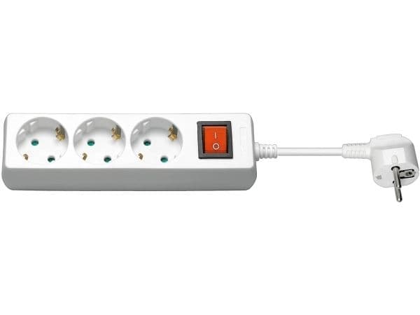 Goobay AC power Extension, 1,5 m, Vit