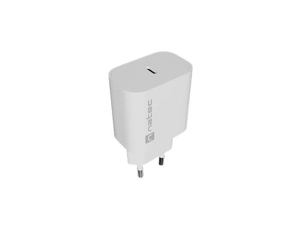NATEC RIBERA-lader 1x USB-C 20W hvit