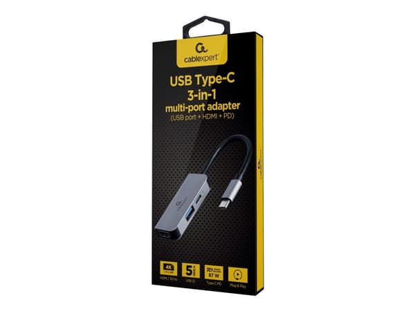 Cablexpert A-CM-COMBO3-02 - Dokkingstasjon - USB-C 3.1 - HDMI