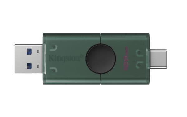 Kingston DataTraveler Duo - USB-flashstasjon - 128 GB - USB 3.2 Gen 1 / USB-C