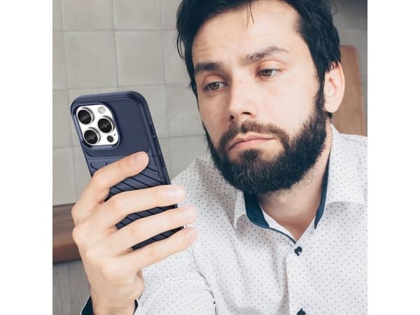 Thunder-skal till iPhone 16 Pro Max - silikon - blå