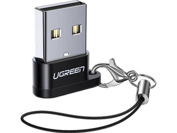 Ugreen USB-sovitin USB-C - USB-A 2.0 (musta)