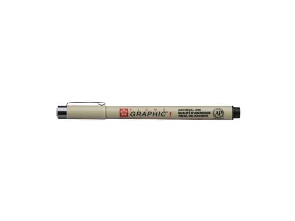 Sakura Pigma Graphic 1 - 1.0 mm - Black