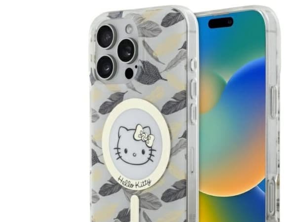 Hello Kitty IML Golden Leaves MagSafe Case for iPhone 16 Pro Max - White