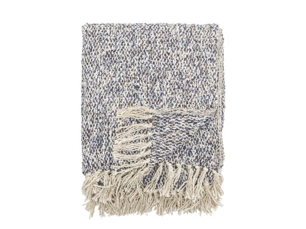CREATIVE COLLECTION Ocean Plaid - blå - polyester
