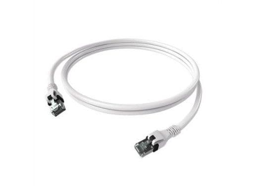 Easylan CPP1OWAWAW0010 RJ45 Nätverkskabel, patchkabel CAT 6A S/FTP 1 m Vit 1 st
