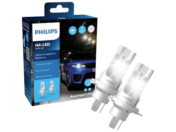 Philips Ultinon Pro6000 Boost LED H4 Gen 2. ECE - set