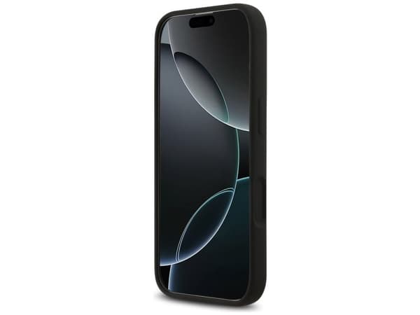 Guess silikon-etui Big 4G Script til iPhone 17 - Svart