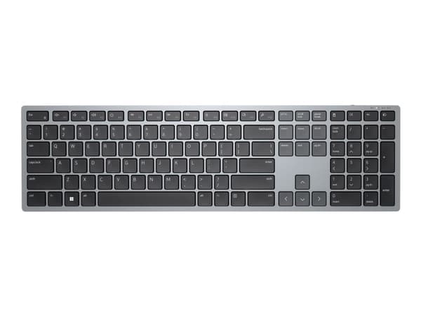 DELL KB700, Täysikokoinen (100 %), Langaton, RF Wireless + Bluetooth, QWERTY, Harmaa