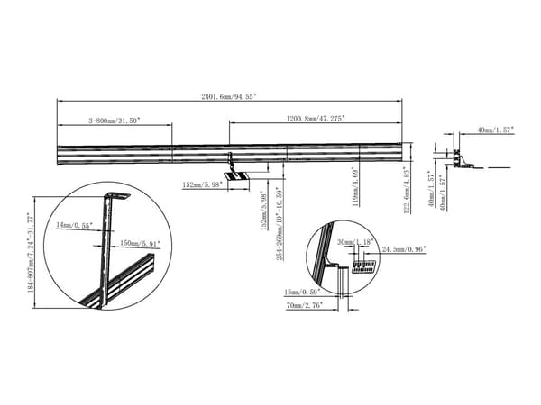 K/VISION Menu Wall Mount Land 3 x 43"