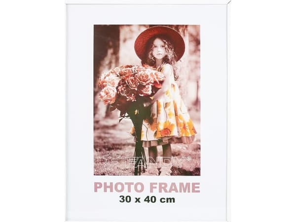 Enkel ram 30x40 cm vit