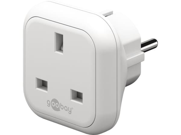 Reseadapter UK till Europa, vit