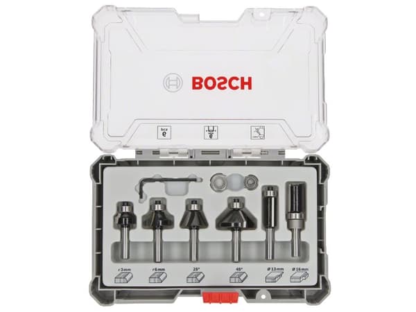 Bosch - Fresekutter - for bløtt tre, løvtre - 6 deler