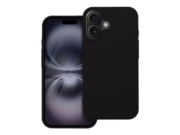 Sort bagcover til iPhone 16