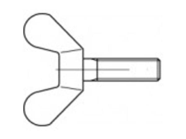 TOOLCRAFT vingmutter M10 20 mm DIN 316, formbar, galvaniserad (50 st.)