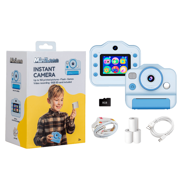 MiniLens Instant Print Camera Blue