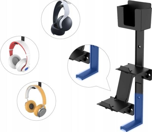 JYS väggfäste scienny 3-i-1 för konsoltillbehör PS5/PS4/Xbox/Nintendo Switch