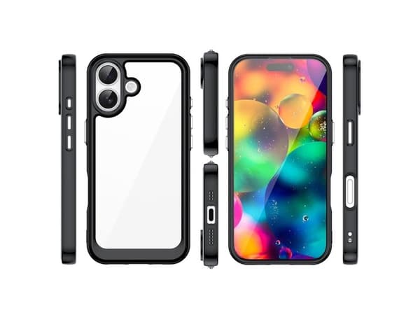 Etui Outer Space na iPhone 17 - sort przezroczyste