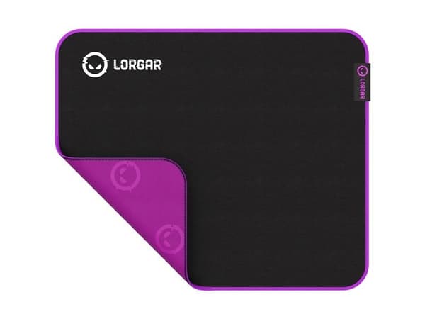 Lorgar LRG-GMP313, Sort, Lilla, Bilde, Spandex, Antiskliunderlag, Musematte til gaming