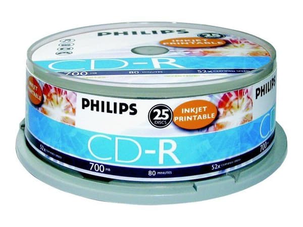 Philips CD-R CR7D5JB25/00, 52x, CD-R, 700 MB