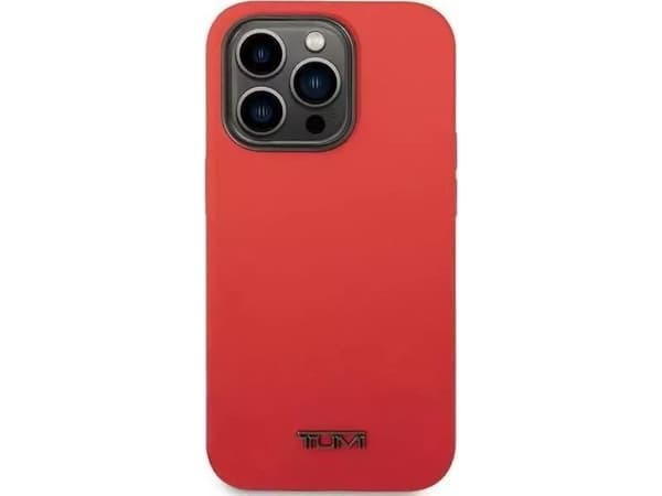 4kom.co.uk Tumi Liquid Silicone kotelo iPhone 14 Pro puhelimelle punainen/punainen