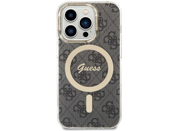 Guess 4G IML MagSafe case for iPhone 14 Pro Black
